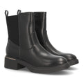 Botines Chelsea de Mujer con Plataforma, Elásticos y Hebilla -Negro