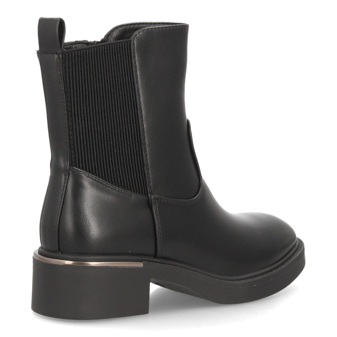 Botines Chelsea de Mujer con Plataforma, Elásticos y Hebilla -Negro