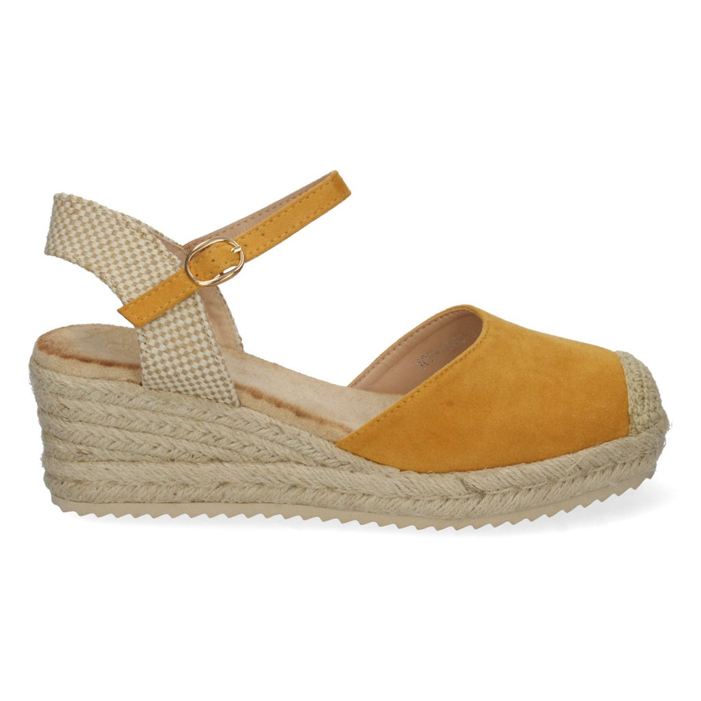 Sandalia de Cuña con Pala Cerrada Amarillo