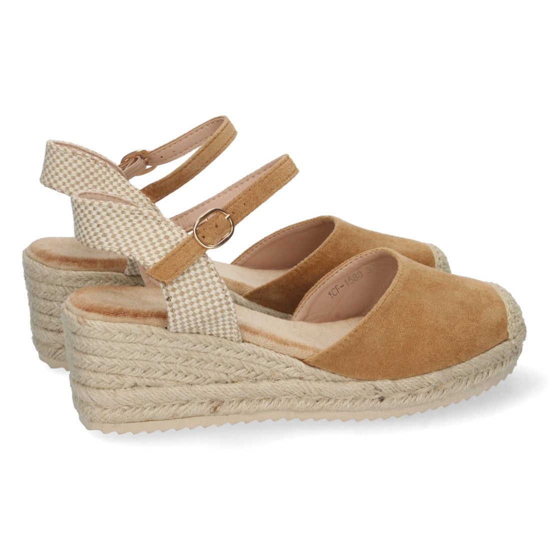 Sandalia de Cuña con Pala Cerrada Camel