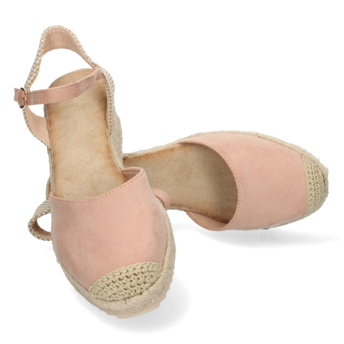 Sandalia de Cuña con Pala Cerrada Rosa