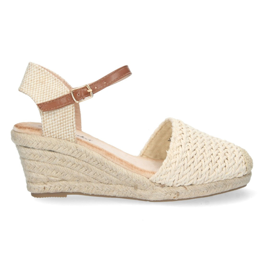 Alpargata de cuña yute pala rafia - Beige