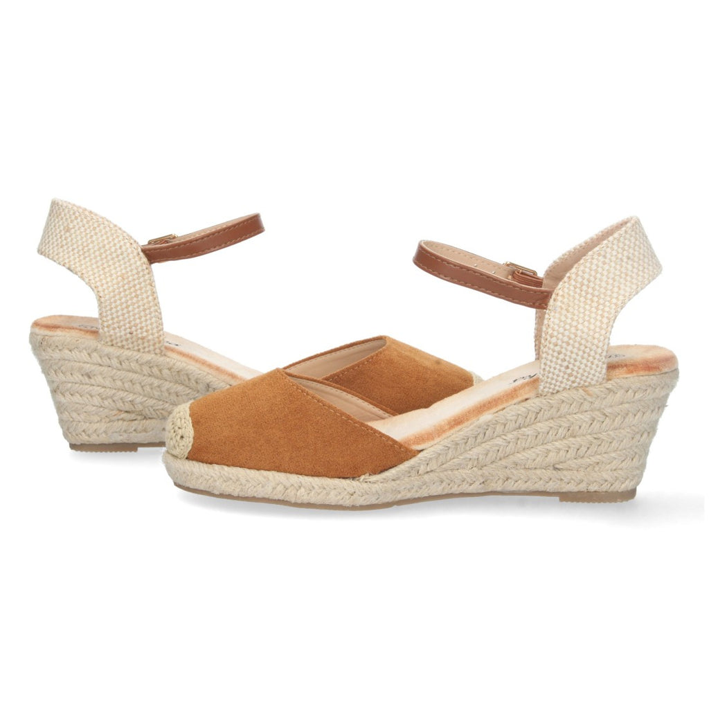 Sandalia de Cuña Valenciana Marrón para Mujer