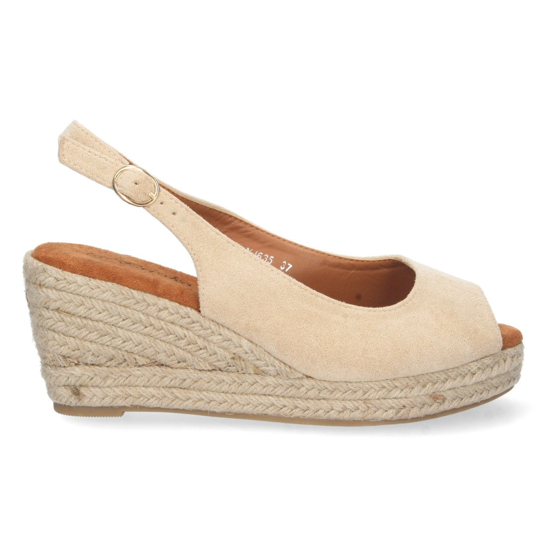 Sandalia de Cuña Beige para Mujer