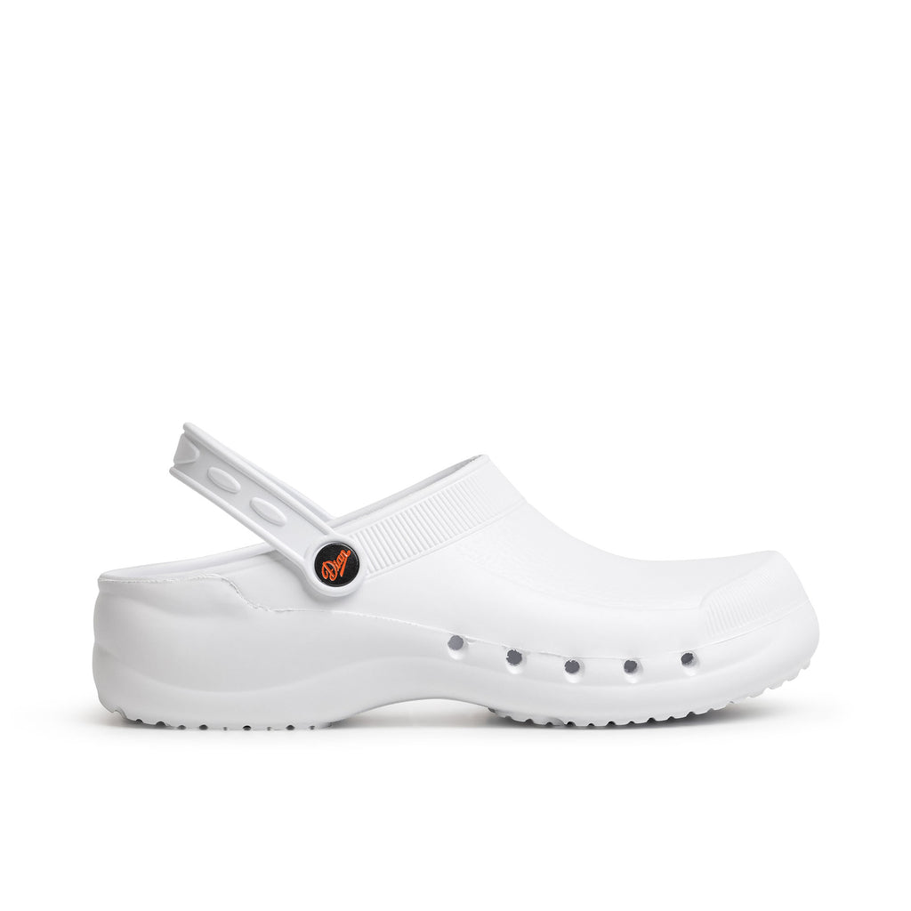 Zueco antideslizante ultraligero EVA - Blanco/Negro